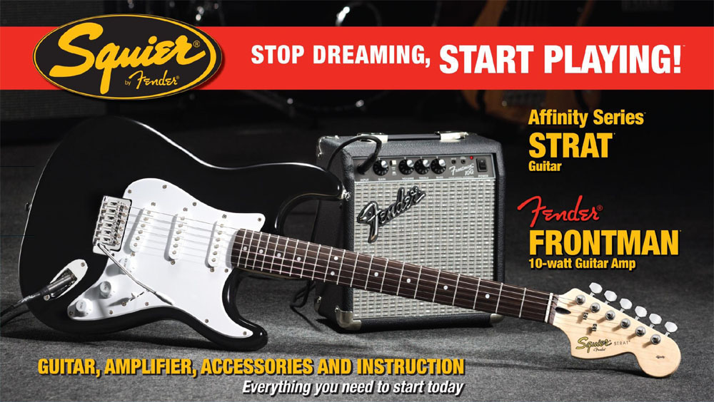 GUITARRA (PACK) ELECTRICA SQUIER STRATO MOD. 10G Negro